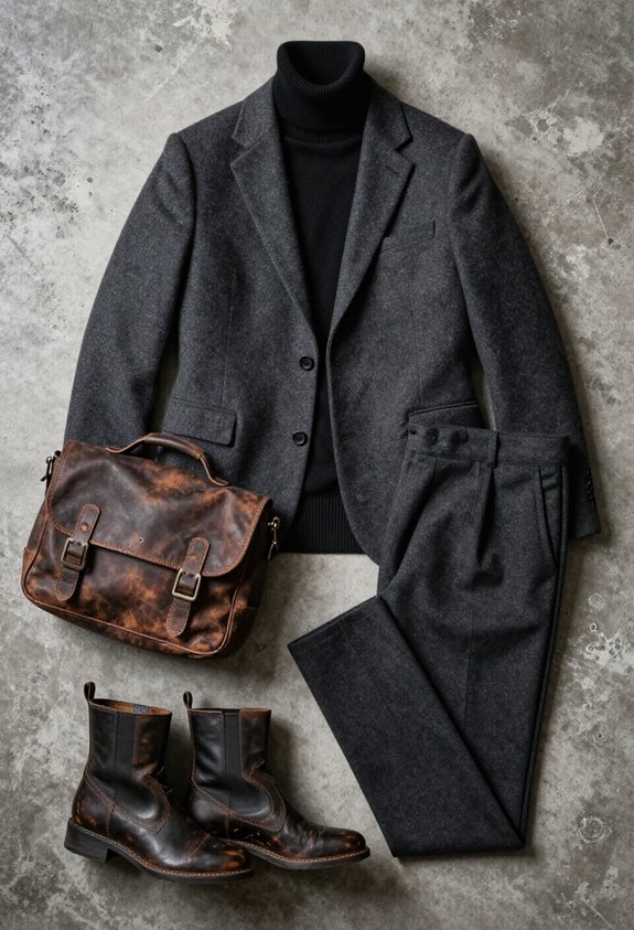 dark neutrals ensure professional sophistication