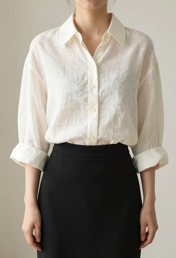 effortless oversized button up elegance