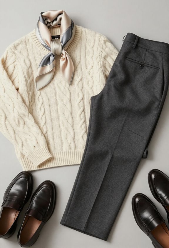 elegance through neutral layering