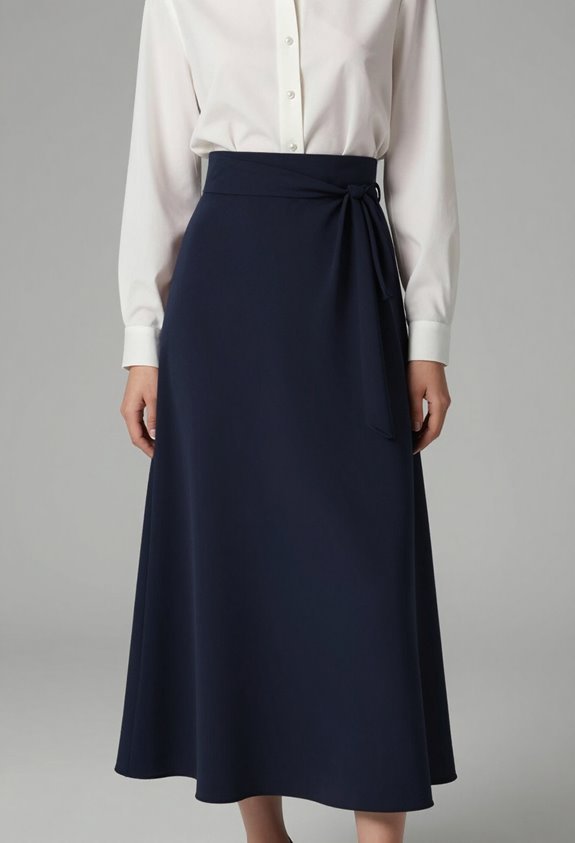 elegant a line skirt ensemble