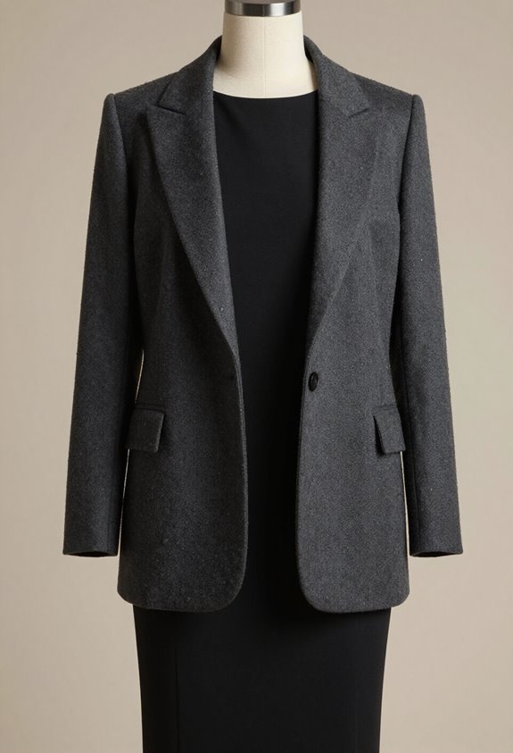 elegant black dress layering