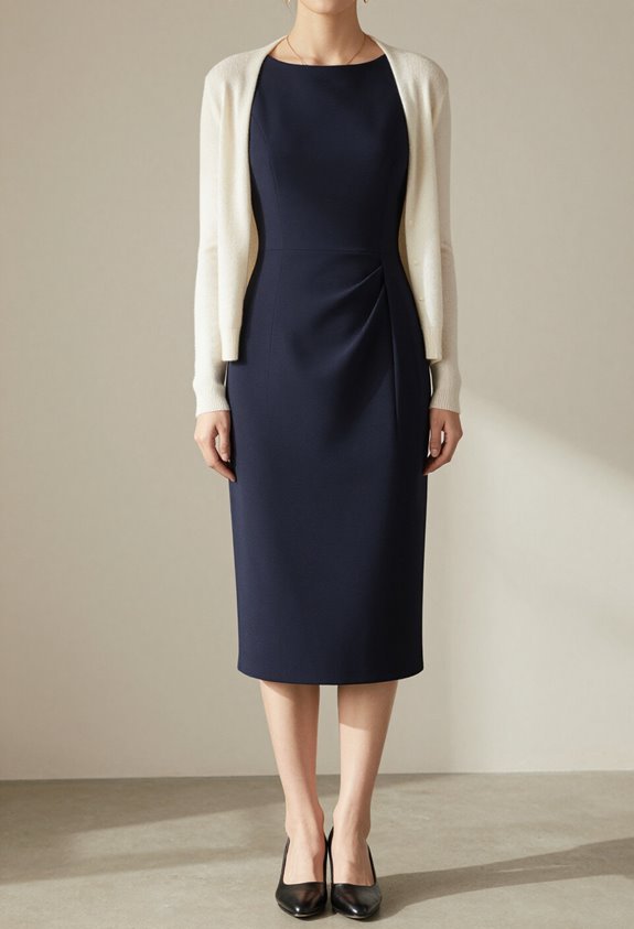 elegant cardigan dress pairing