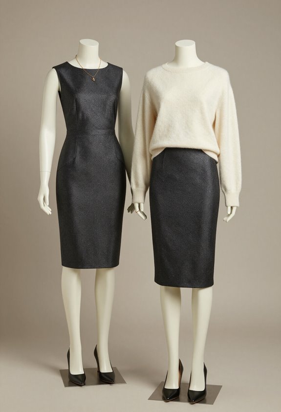 elegant cashmere pencil skirt