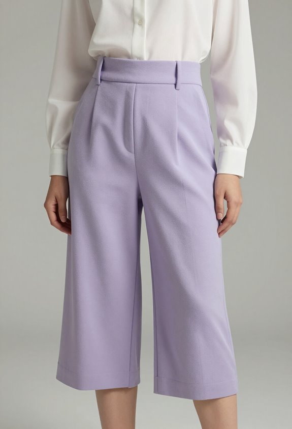elegant lavender culottes ensemble