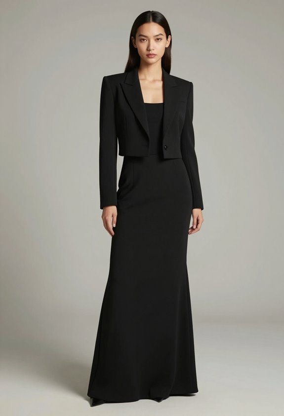 elegant maxi and blazer