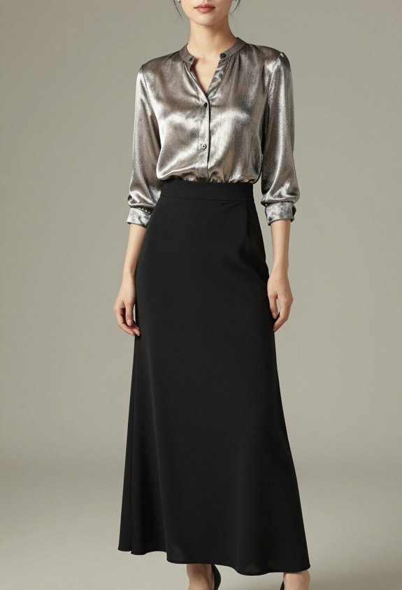 elegant metallic black ensemble