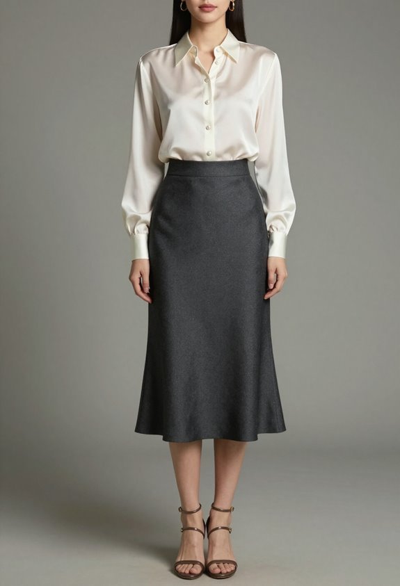 elegant midi skirt ensemble