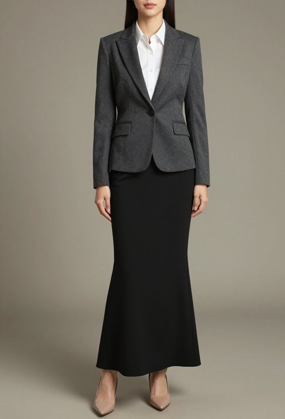 elegant office attire combination