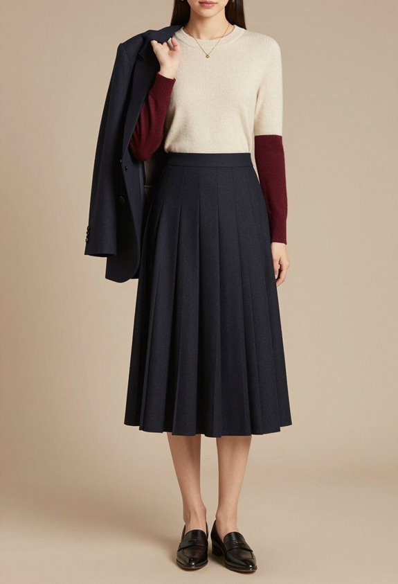 elegant office midi outfit