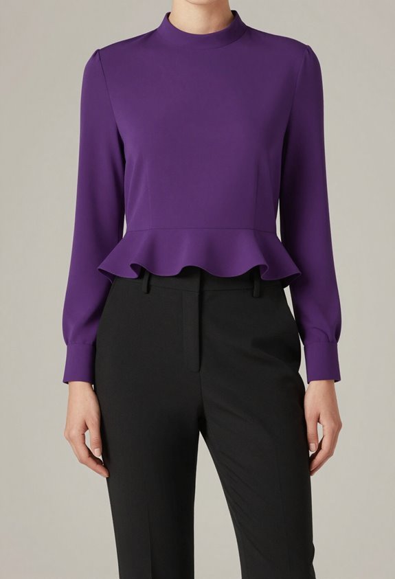 elegant peplum and trousers