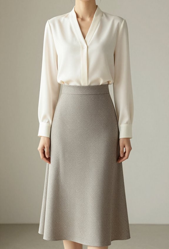 elegant print skirt ensemble