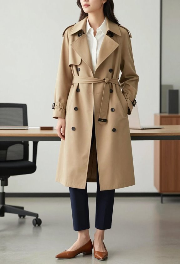 elegant trench coat styling