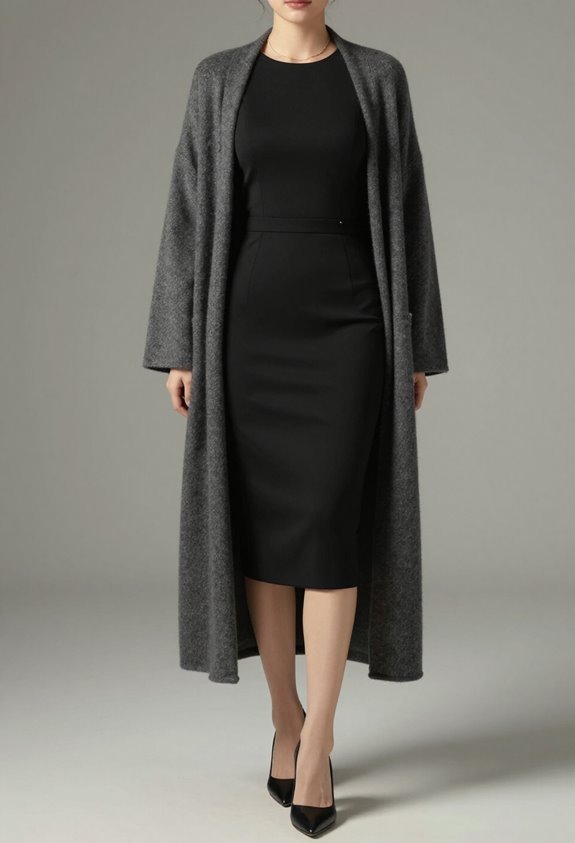 elegant workwear layering style