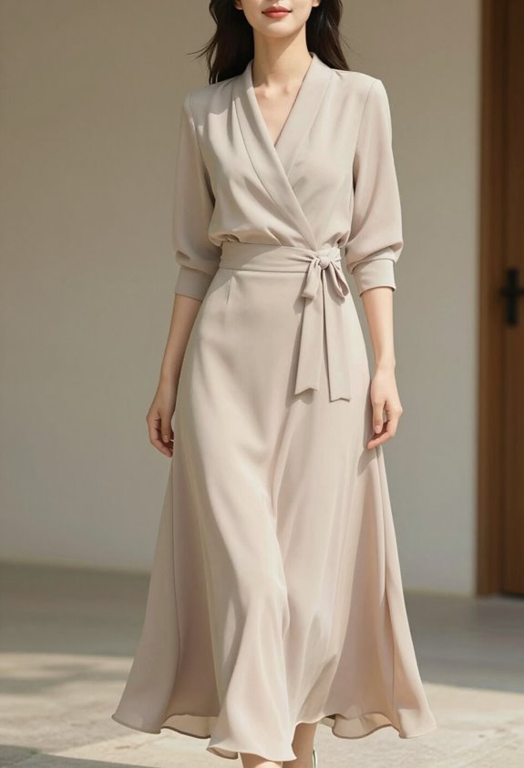 flattering wrap blouse styling