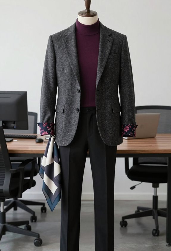 grunge prints in professional fashion