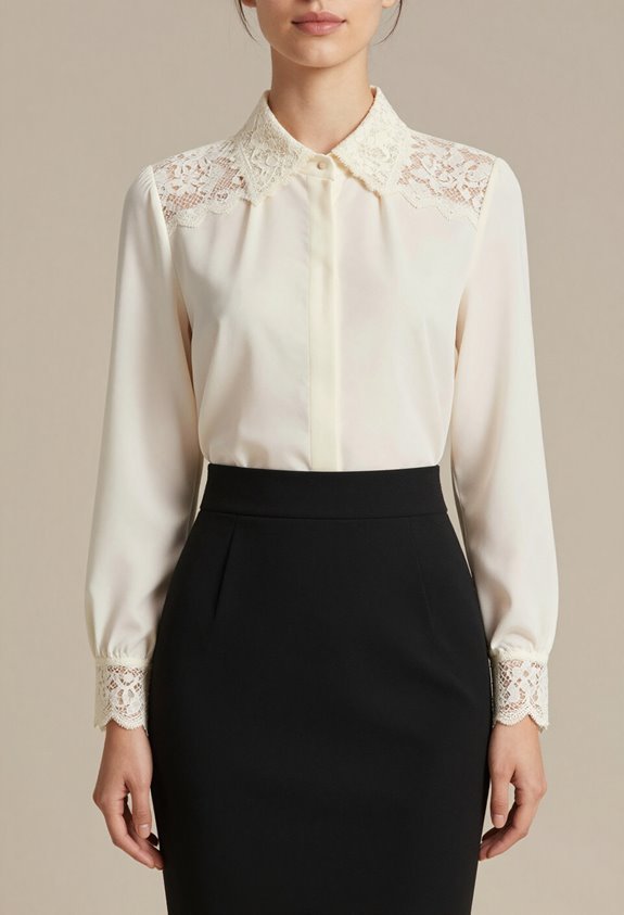 lace blouse for professionalism