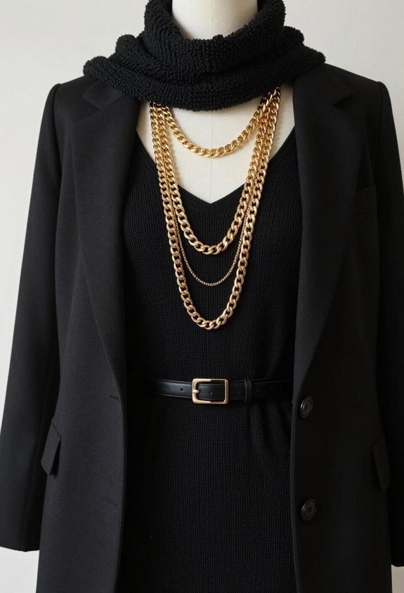 layered elegance in black