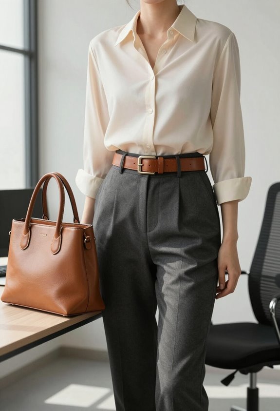 leather accents elevate neutrals