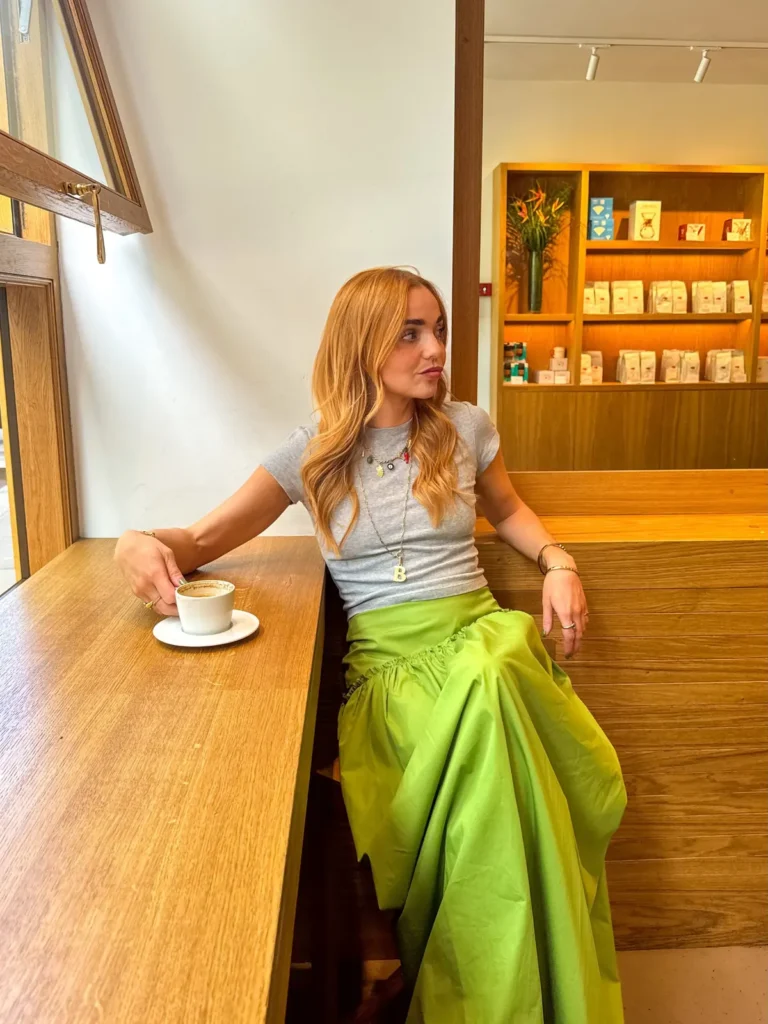 Lime Green Maxi With a Grey Baby Tee