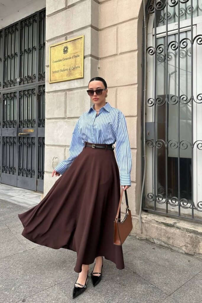 maxi skirt Office Outfits