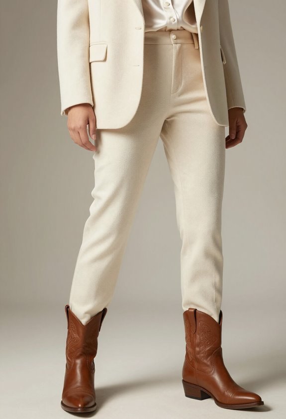 monochromatic cowboy boot elegance