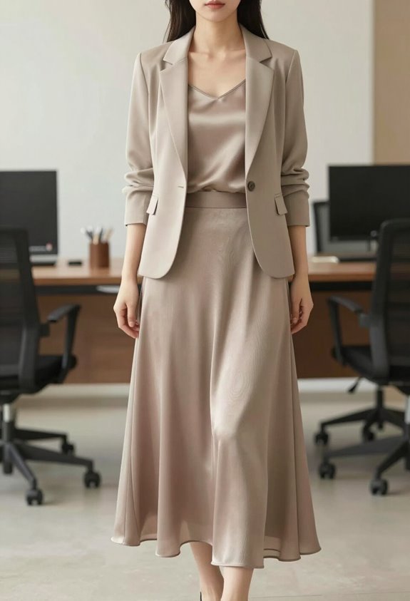 monochrome maxi skirt elegance