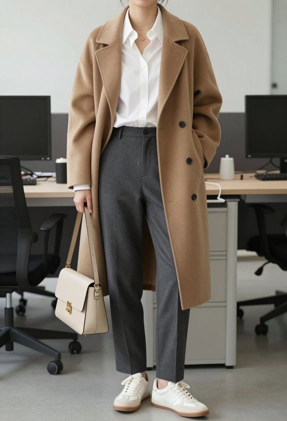 neutral sneakers for professionalism