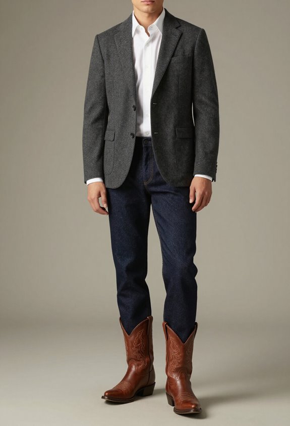 polished cowboy boot outfit