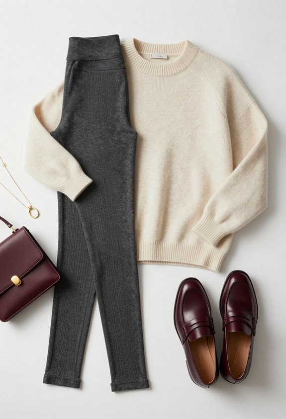 polished oversized sweater outfit