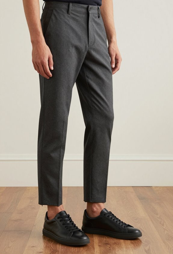 polished silhouette with sneakers