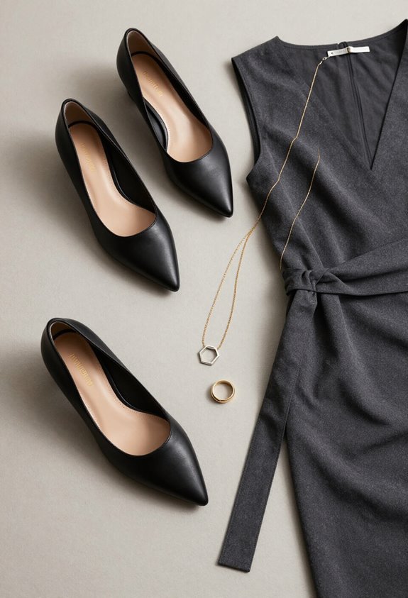 polished wrap dress styling