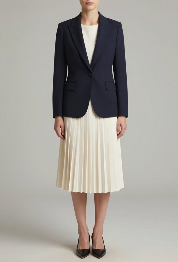 professional layered blazer styling