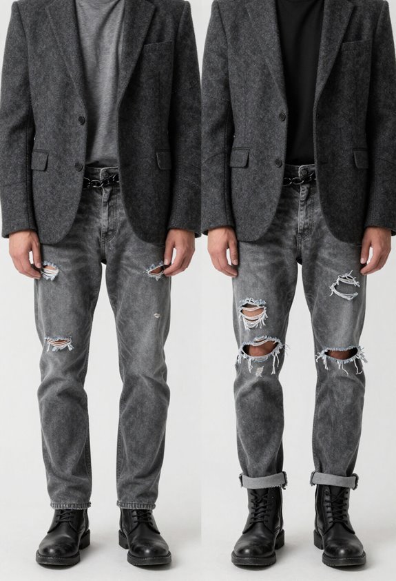 rebellious gray tailoring styles