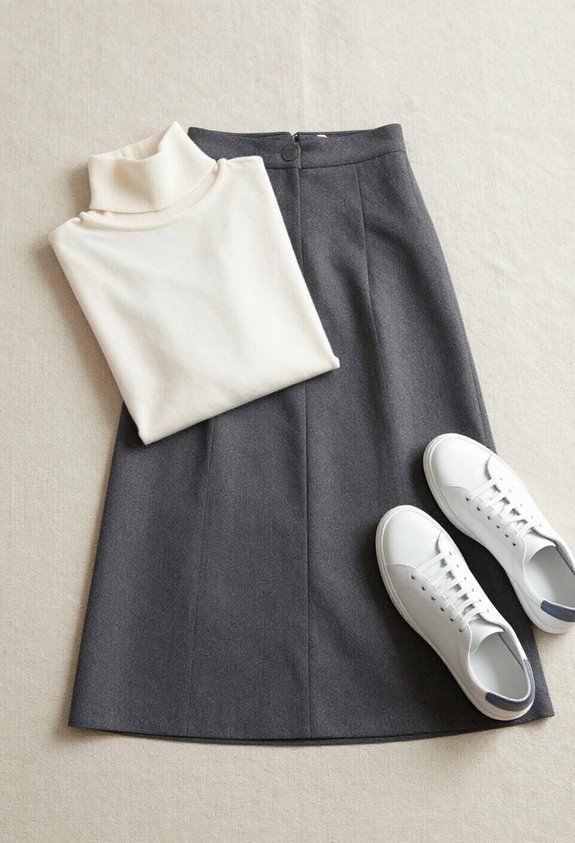 sophisticated a line skirt ensemble