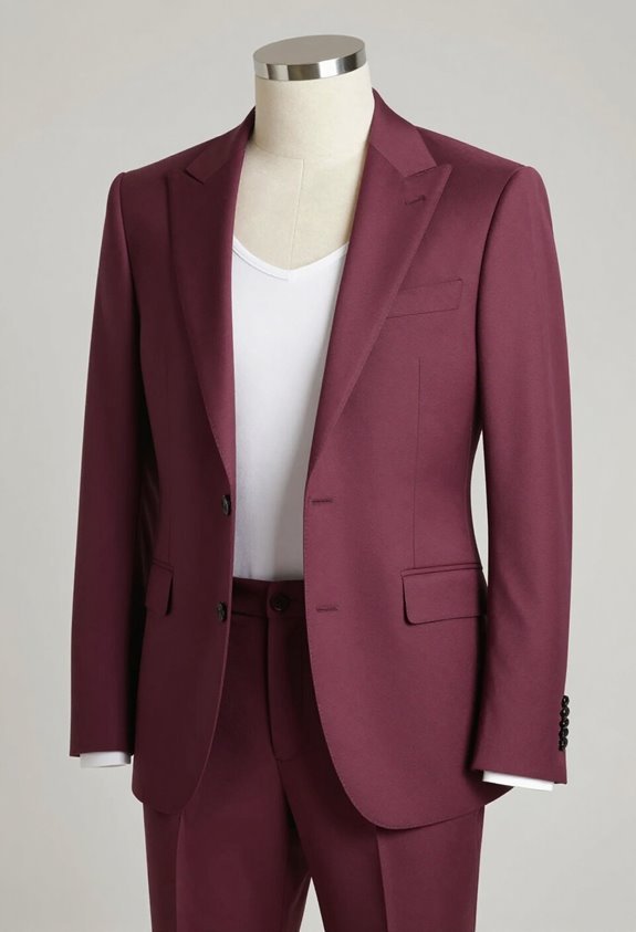 sophisticated grape colored suit
