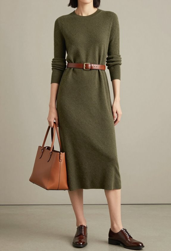 sophisticated knit dress styling