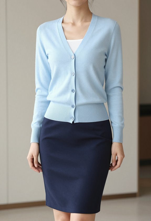 sophisticated layered office outfit