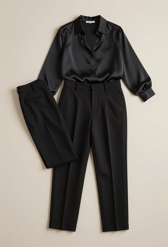 sophisticated monochromatic professional attire