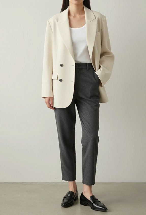 sophisticated oversized blazer styling