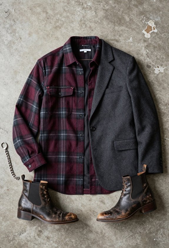 sophisticated plaid office style
