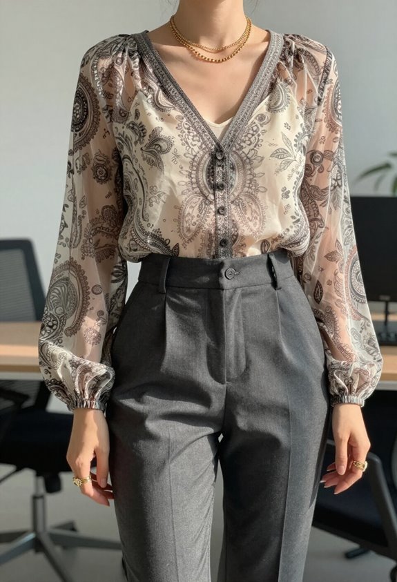 sophisticated professional attire blend