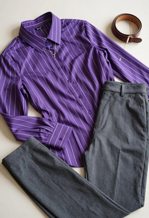 sophisticated striped blouse trousers