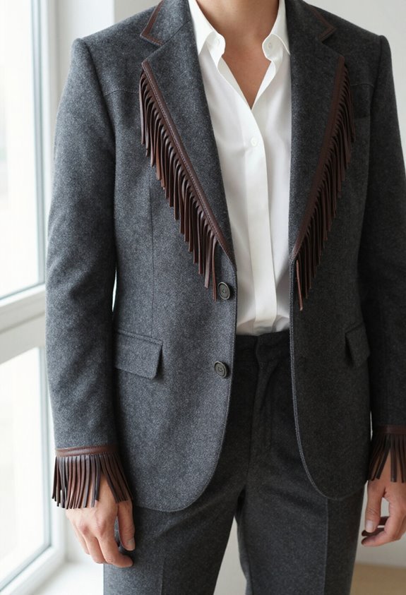 structured fringe jacket versatility