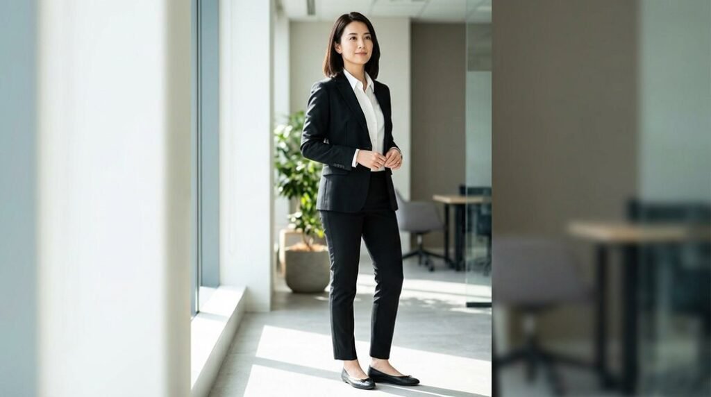 stylish black office flats