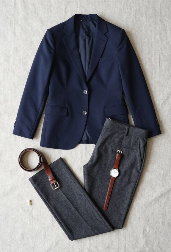 tailored blazer and trousers
