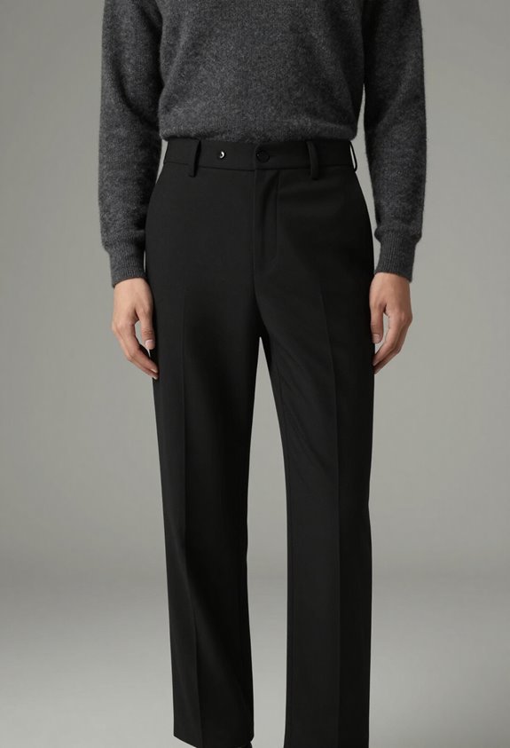 tailored high waisted trousers ensemble