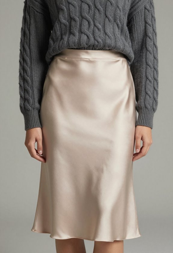 textured knits sleek satin