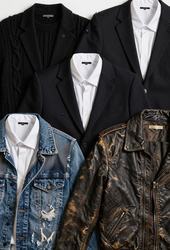 textured sophistication under blazers