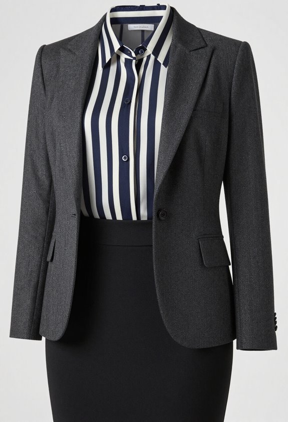 timeless striped workwear elegance