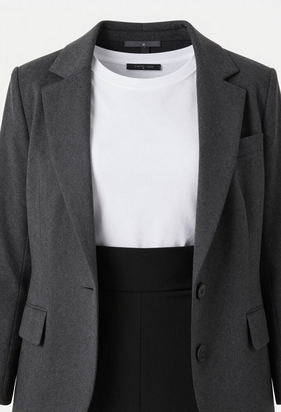 tucked in graphic tee styling